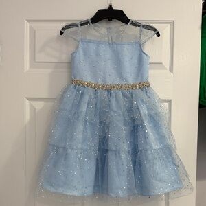 Rare Editions Light Blue Sparkle Formal Dress